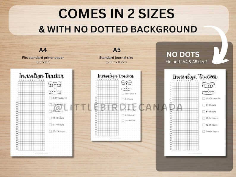 Invisalign Tracker - PRINTABLE Journal Page - Track Invisalign - Dental ...