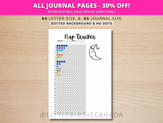 Nap Tracker Monthly - PRINTABLE Journal Page - Track Sleep - Sleep Log - Sleep Analysis - Sleep Quality - Track Napping - Track Naps