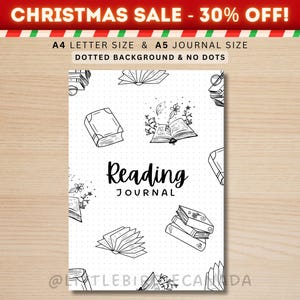 Reading Journal Cover Page - PRINTABLE Journal Page - Book Journal Title Page - Reading Tracker - Book Tracker - Reading Log - Book Cover