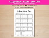30 Day Fitness Plan - PRINTABLE Journal Page - Workout Plan - Fitness Journal - Fitness Tracker - Fitness Challenge - Workout Challenge