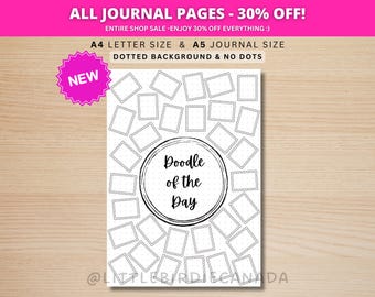 Stamp Doodle Of The Day - PRINTABLE Journal Page - Love Letter Theme - Digital Planner Page - Drawing Journal - Daily Doodle