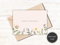 Printable Birthday Card Floral Birthday Card Flower Birthday Card Print at Home Birthday Card Happy Birthday Card for Her Digital Download product logo