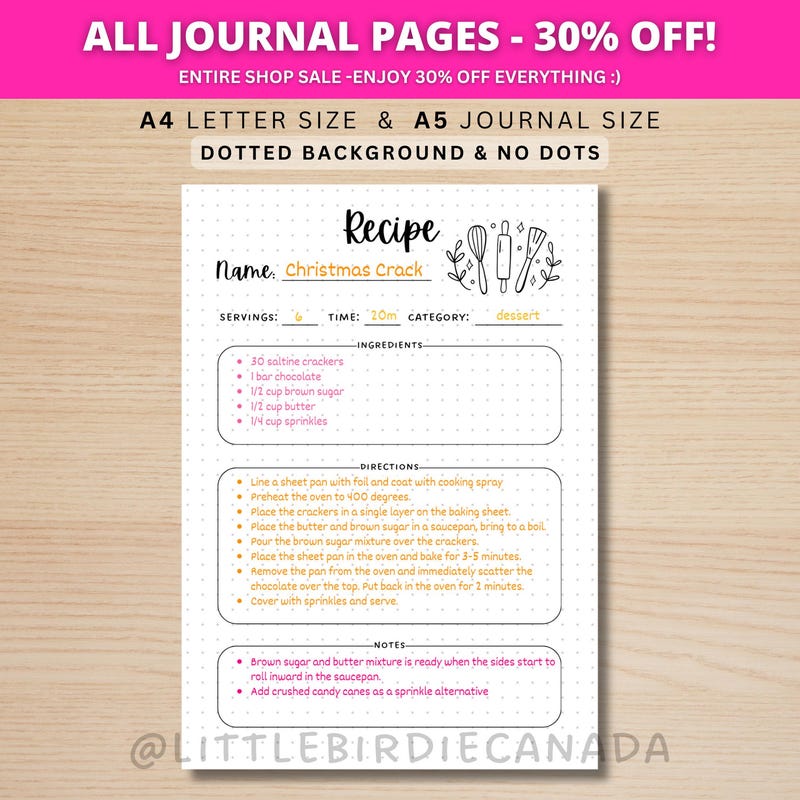 Personalized Recipe Book - Etsy