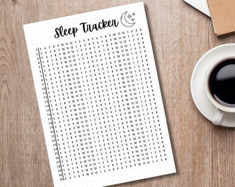 24 Hour Sleep Tracker - PRINTABLE Journal Page - Monthly