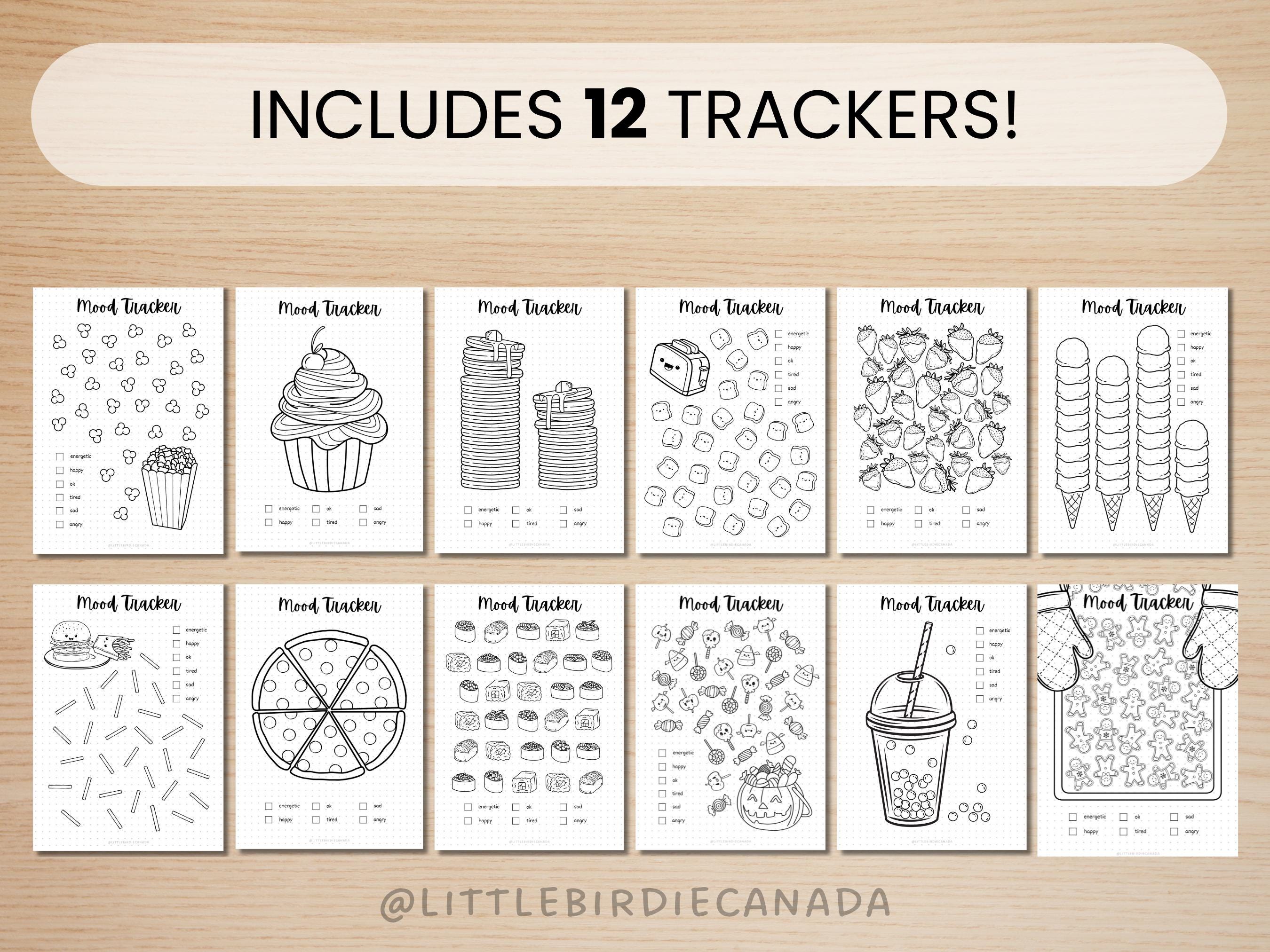 Monthly Mood Trackers Bundle - BUNDLE D - PRINTABLE Journal Pages ...