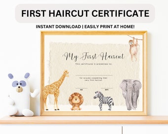 Haircut Award Certificates 25 Pcs First Awards - 8x10 Inch Hair