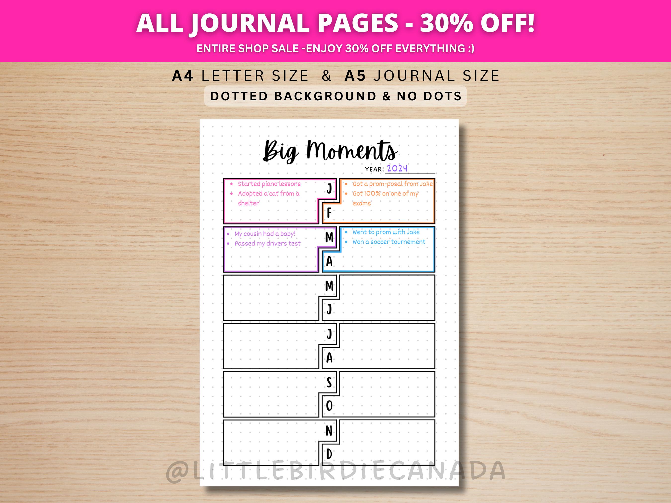 Achievement. Journal Examples Big Moments - PRINTABLE Journal Page - Yearly Highlights - Achievement ...