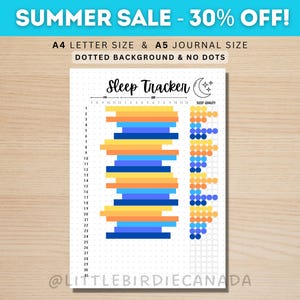 Sleep Tracker - PRINTABLE Journal Page - Monthly Sleep Tracker - Sleep Log - Sleep Analysis - Sleep Quality - Sleep Cycle - Planner Page