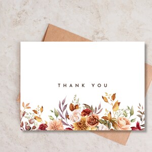 Printable Thank You Card With Flowers