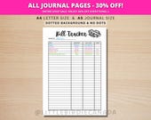 Bill Tracker - PRINTABLE Journal Page - Planner Page - Expense Tracker - Monthly Bill Organizer - Bill Payment Tracker - Bill Checklist