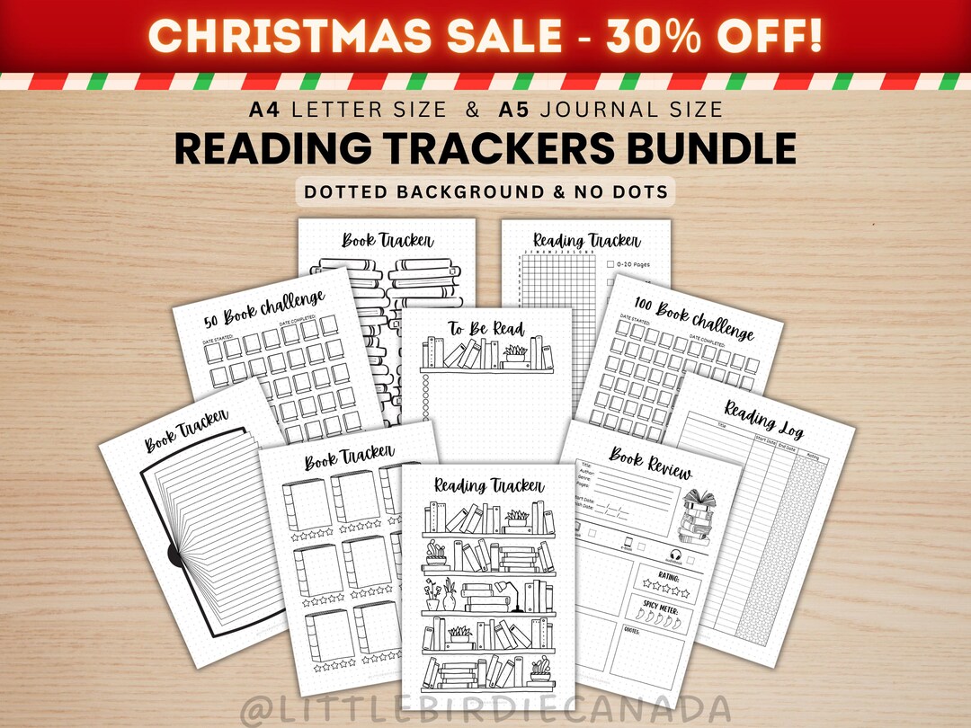 Reading Trackers Bundle - PRINTABLE Journal Pages - Digital Planner ...