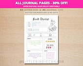 Book Review - PRINTABLE Journal Page - Planner Page - Bookclub Book Review - Book Journal - Reading Journal - Book Tracker - Book Log