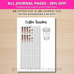 Diario del caffè - Pagina di diario STAMPABILE - Planner - Monitoraggio della salute - Monitoraggio della caffeina - Tieni traccia di quanti caffè - Monitoraggio degli alimenti - Diario alimentare