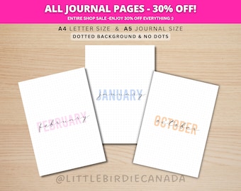 Minimalist Title Pages - PRINTABLE Journal Page - Printable Title Page - Printable Cover Page - Journal Title Page - Journal Cover Page