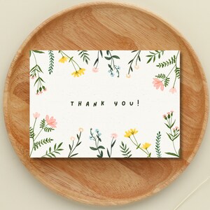 PRINTABLE Thank You Card Flower Thank You Card Floral Thank You Card ...