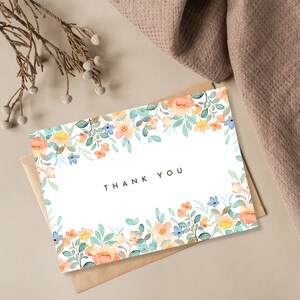 PRINTABLE Thank You Card Flower Thank You Card Floral Thank You Card ...
