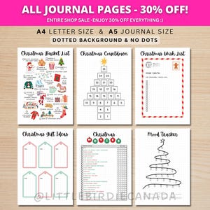 Christmas Journal Bundle - PRINTABLE A5 Journal Pages - Value Pack