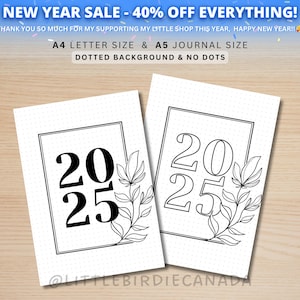 2025 Cover Page - 2025 Journal Page - PRINTABLE Title Page - 2025 Title Page - 2025 Planner Cover - Printable Cover Page - A5 & A4 Size