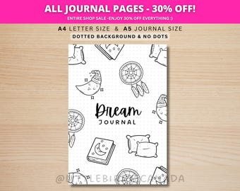 Dream Journal Title Page - PRINTABLE Journal Page - Sleep Journal - Dream Log - Dream Planner - Sleep Log - Sleep Tracker - Dream Tracker