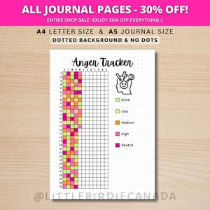 Rastreador de ira - Página de diario IMPRIMIBLE - Página de planificador - Rastreador diario - Rastreador de estado de ánimo - Seguimiento del estado de ánimo - Seguimiento de la ira - Manejo de la ira