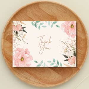 PRINTABLE Thank You Card Flower Thank You Card Floral Thank You Card ...