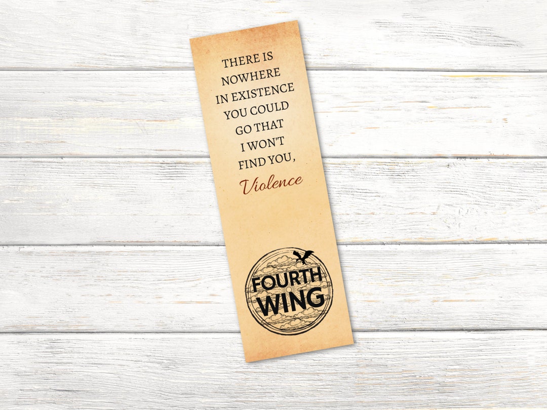 Fourth Wing Bookmark Printable Bookmark Quote Bookmark - Etsy Canada