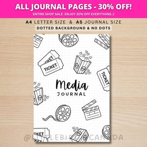 Page de titre du journal multimédia - Page de journal imprimable - Page de couverture du journal multimédia - Journal de film - Journal de télévision - Journal de cinéma - Films de piste