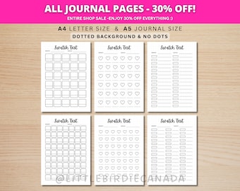 Prueba de muestra - Página de diario IMPRIMIBLE - Página de planificador - Prueba de color - Prueba de color - Prueba de marcador - Muestra de color - Muestra de color - Juego de marcadores