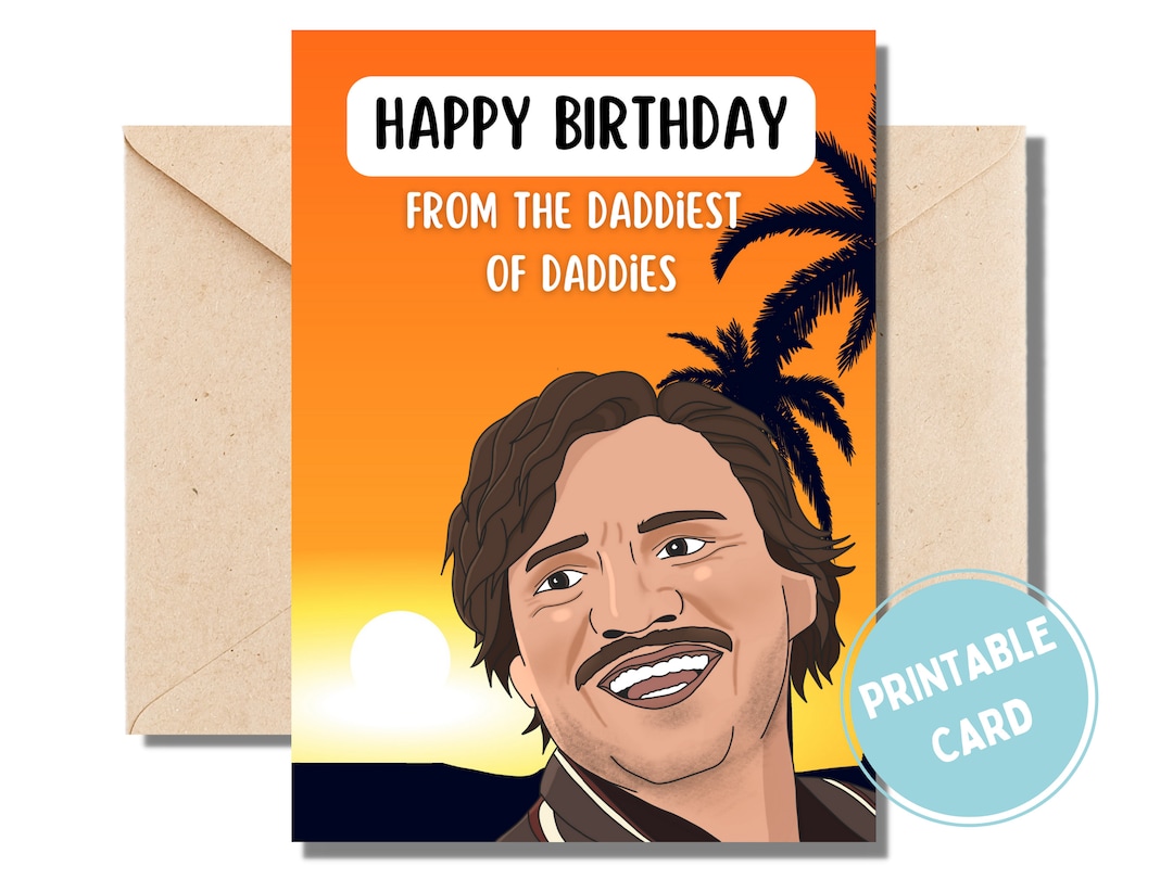 Pedro Pascal Birthday Card Pedro Pascal Card Pedro Pascal - Etsy Israel