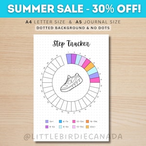Step Tracker Monthly - PRINTABLE Journal Page - Planner Page - Fitness Tracker - Health Tracker - Fitness Goal - Step Goal - Track Steps