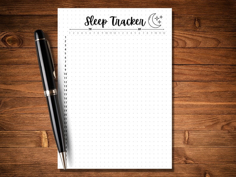 Sleep Tracker - PRINTABLE Journal Page - Monthly Sleep Tracker - Sleep ...