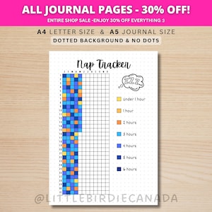 Nap Tracker Yearly - PRINTABLE Journal Page - Track Sleep - Sleep Log - Sleep Analysis - Sleep Quality - Track Napping - Track Naps