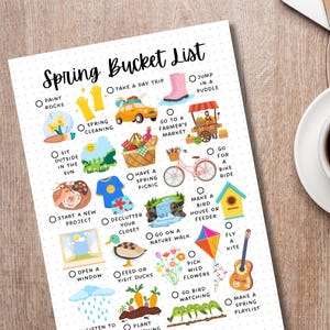 Lista delle cose da fare in primavera - Attività primaverili - Pagina del diario STAMPABILE - Pagina dell'agenda - Lista delle cose da fare in primavera - Elenco delle attività primaverili - Elenco delle cose divertenti in primavera immagine 9