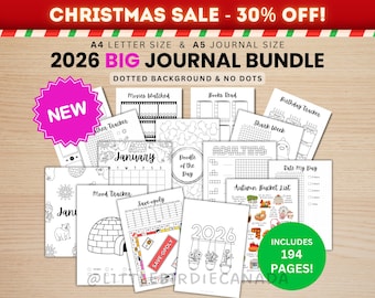 2026 BIG Journal Bundle - PRINTABLE Journal Pages - Digital Planner Pages - A5 & A4 Size - 2026 Journal - Digital Download - 194 Pages