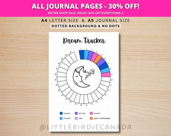 Dream Tracker - PRINTABLE Journal Page - Printable Planner Page - Dream Log - Dream Journal - Sleep Tracker - Dream Analysis - Dream Diary