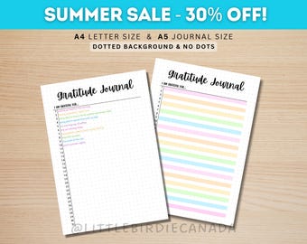 Gratitude Journal - PRINTABLE Journal Page - Gratitude Journal - Daily Gratitude - Wellness Journal - Mental Health Journal - Daily Tracker