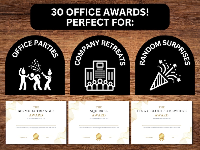 Funny Office Awards Employee Award Business Award Work Award Etsy