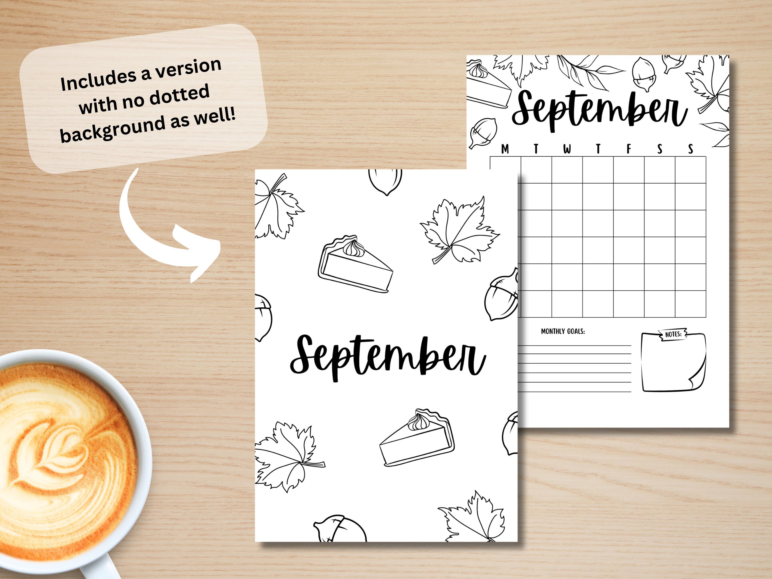 September Title Page - Autumn - September Calendar - PRINTABLE