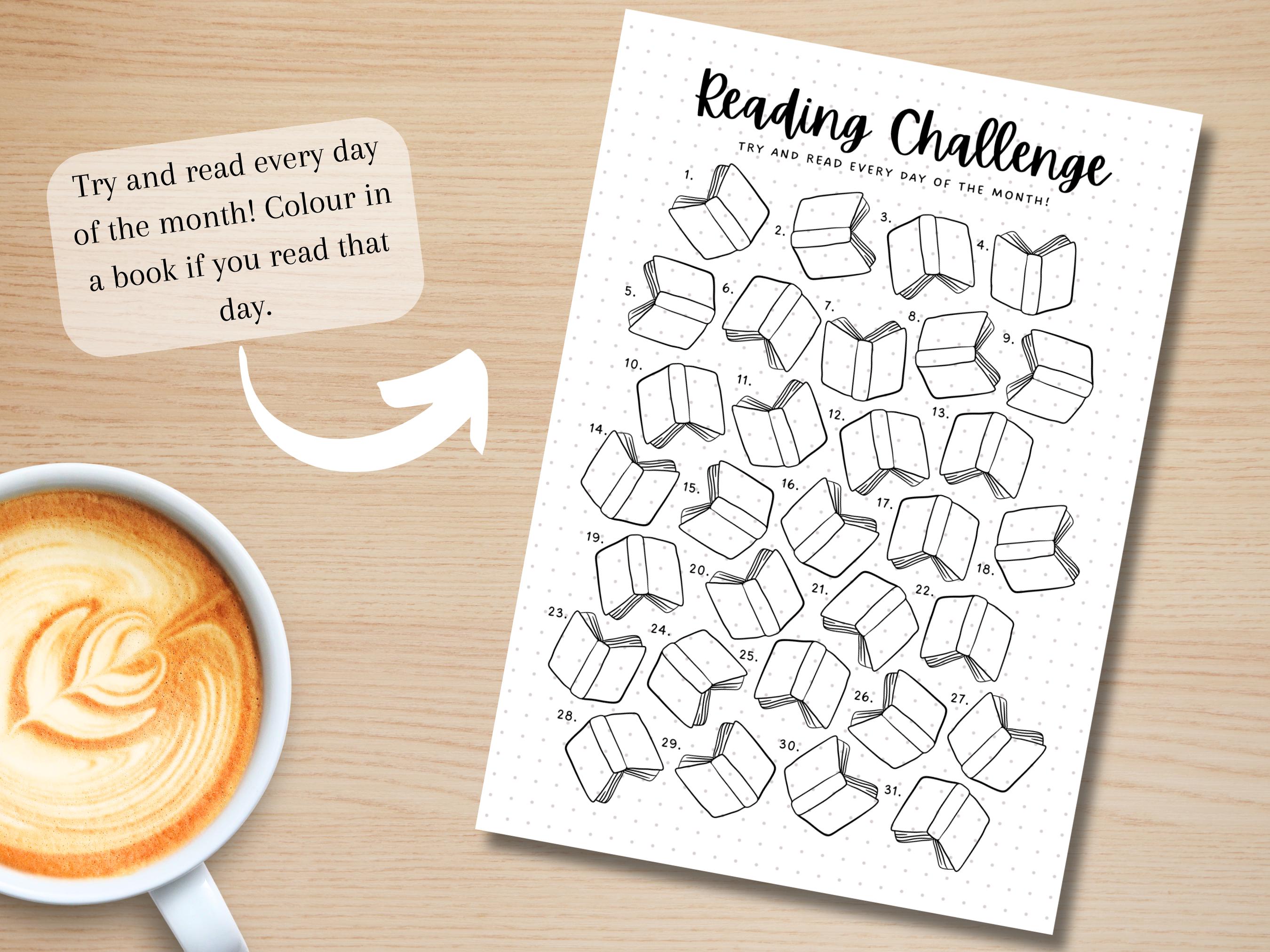 Reading Challenge - PRINTABLE Journal Page - Reading Tracker - Reading ...