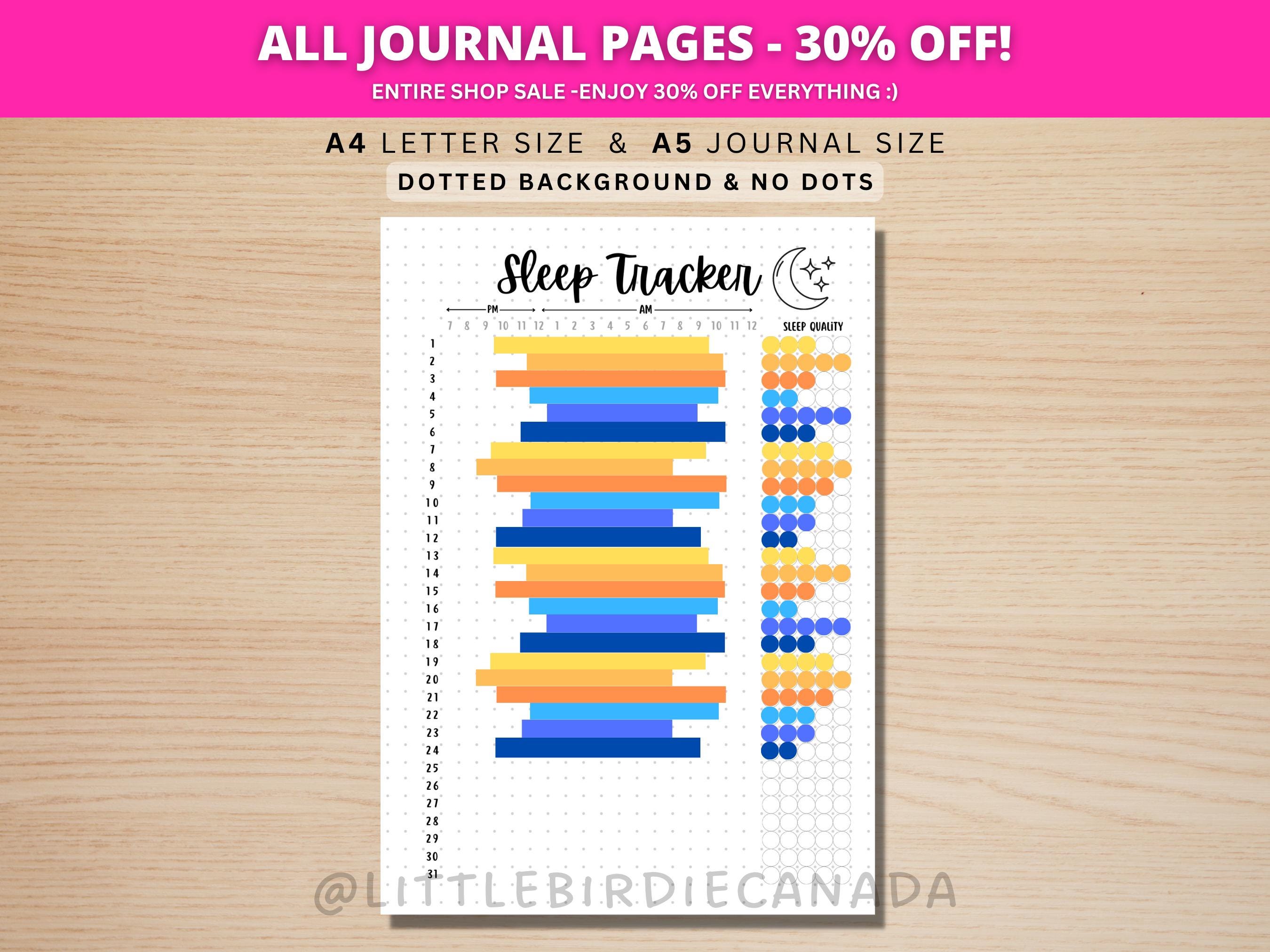 Sleep Tracker - PRINTABLE Journal Page - Monthly Sleep Tracker - Sleep ...