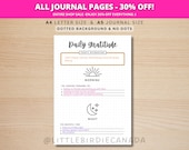 Daily Gratitude Journal - PRINTABLE Gratitude Journal Page - Planner Page - Wellness Journal Page - Mental Health Journal - Daily Tracker