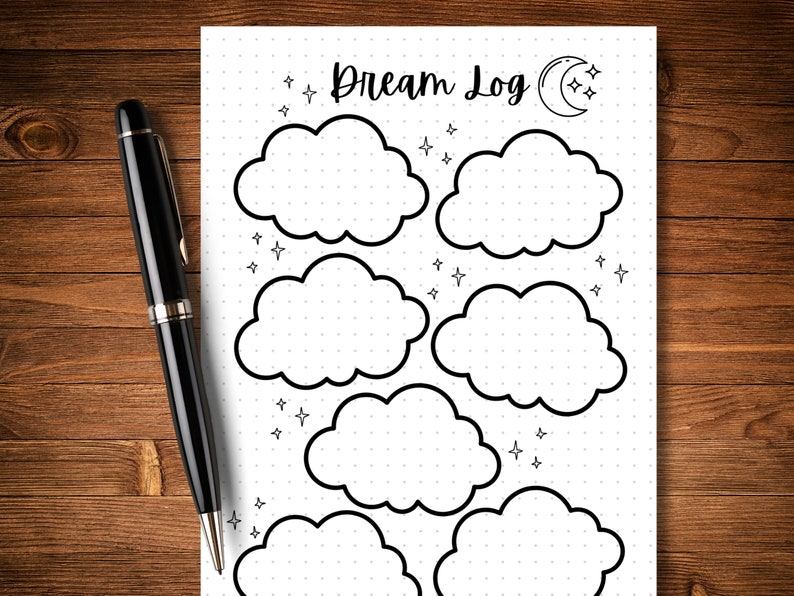 Dream Log - PRINTABLE Journal Page - Printable Planner Page - Dream ...