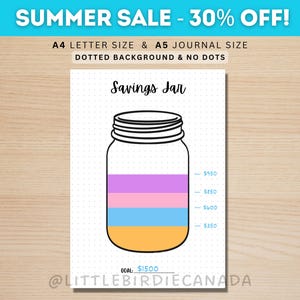 Savings Journal Page  - PRINTABLE Journal Page - Printable Saving Game - Saving Tracker - Saving Money Tracker - Budget Goal - Savings Jar