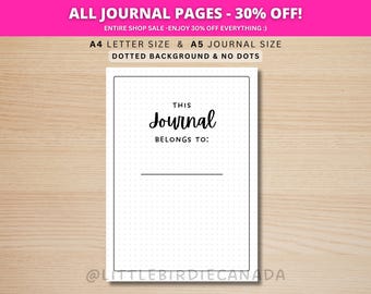 This Journal Belongs To - PRINTABLE Journal Page - Journal Title Page - Journal Cover Page - Planner Page - Lost Journal - Journal Template