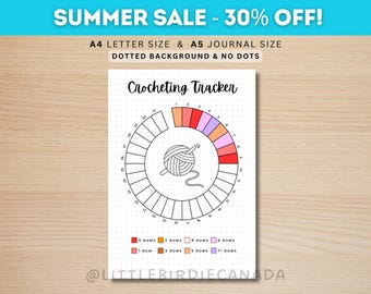 Crocheting Tracker - PRINTABLE Journal Page - Habit Tracker - Track Crocheting - Crocheting Journal Page - Crochet Tracker - Hobby Tracker