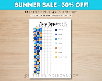 Sleep Tracker Yearly - PRINTABLE Journal Page - Planner Page - Track Sleep - Sleep Log - Sleep Analysis - Sleep Quality - Sleep Cycle