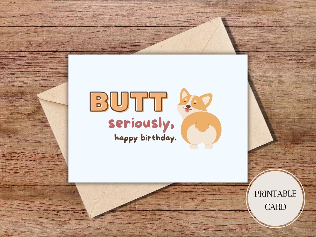 Printable Birthday Card Funny Birthday Card Funny Pun Birthday Card ...