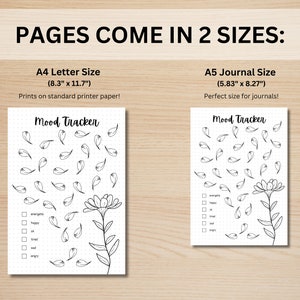 Flower Mood Tracker - PRINTABLE Journal Page - Planner Page - Feelings ...