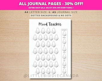 Ghost Mood Tracker - PRINTABLE Journal Page - Planner Page - Feeling Tracker - Track Mood - Journal Template - Halloween Mood Tracker