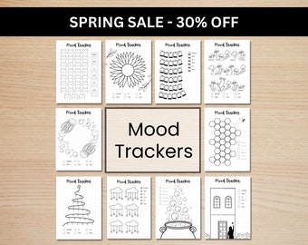 Mood Trackers Bundle - PRINTABLE A5 Journal Pages - Value Pack